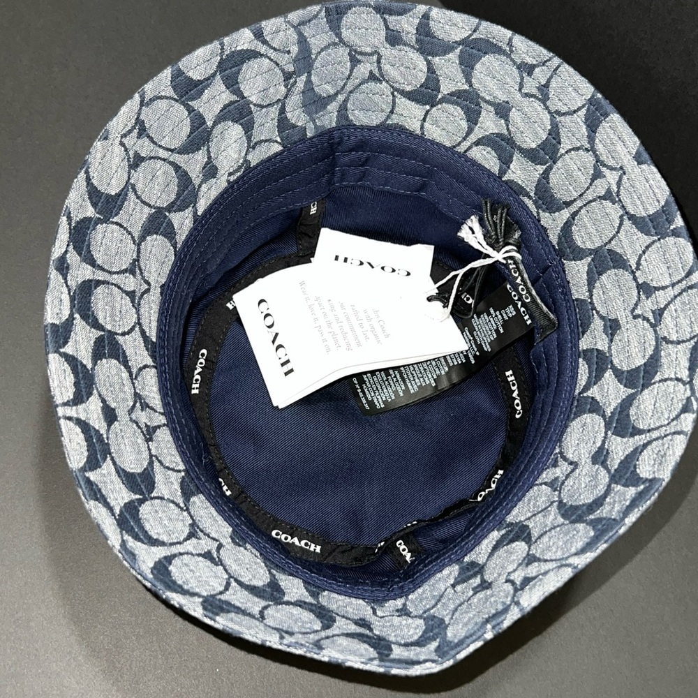 Coach Blue Patterned Men's Hat - Picture 9 of 10